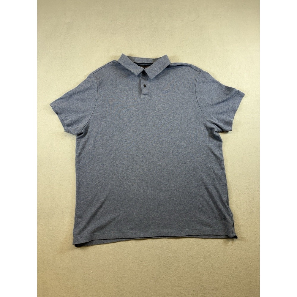Banana Republic Classic Polo Men's XL Heather Blue Casual Work Golf 100% Cotton